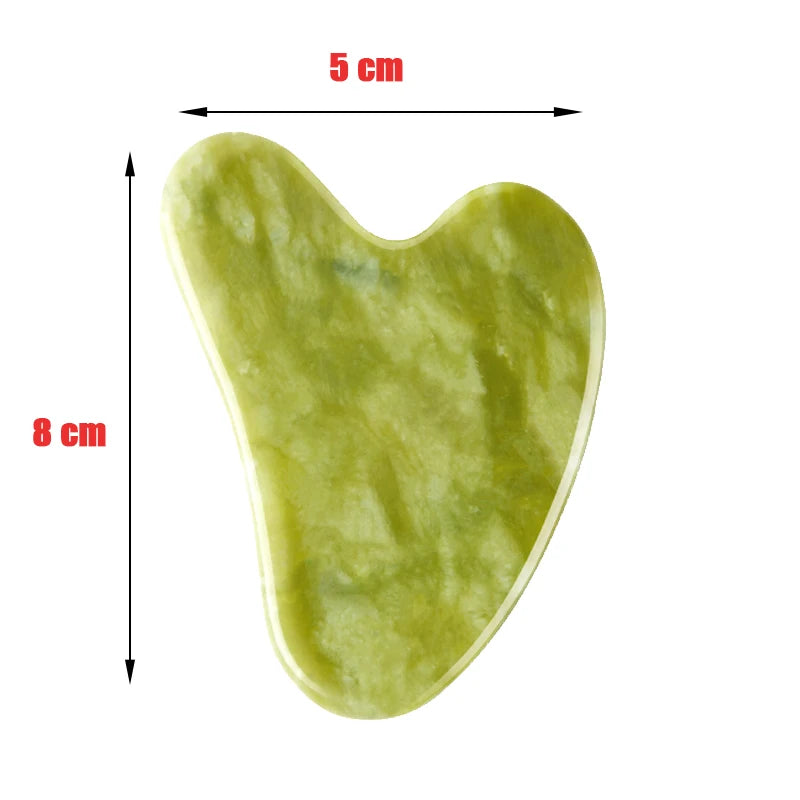 Gua Sha Jade Naturel-Soin  Sculptant Visage