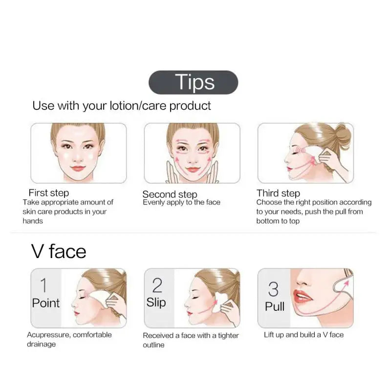 Gua Sha Jade Naturel-Soin  Sculptant Visage