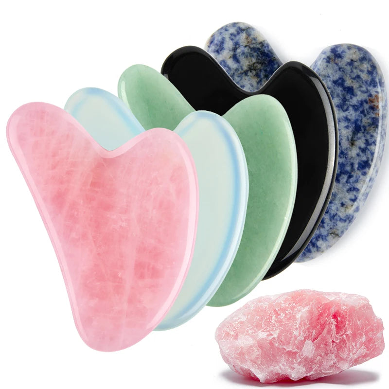 Gua Sha Jade Naturel-Soin  Sculptant Visage