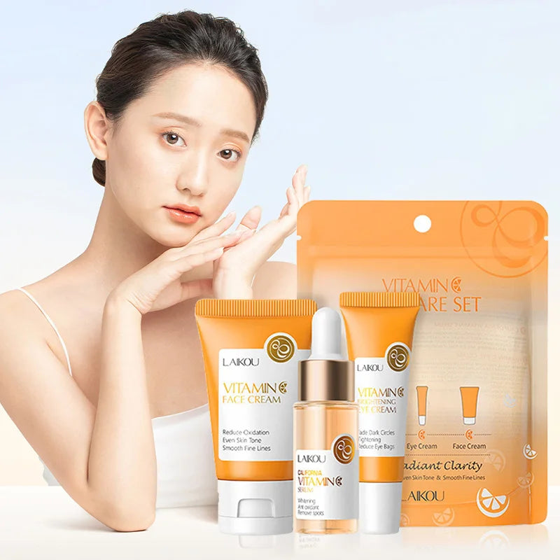 Rituel Éclat Vitamine C 24K | Coffret Soin 3 Pièces | TAMORA