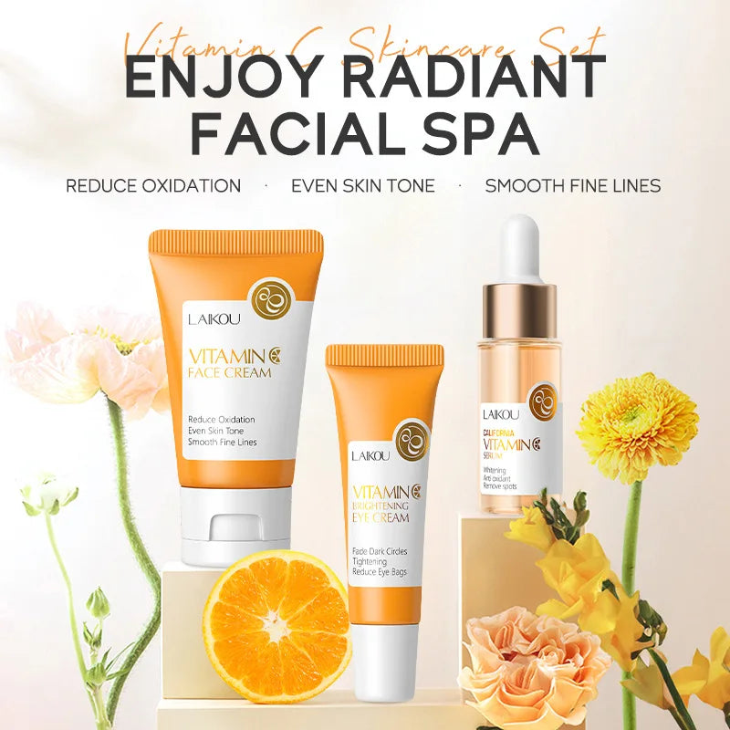Rituel Éclat Vitamine C 24K | Coffret Soin 3 Pièces | TAMORA